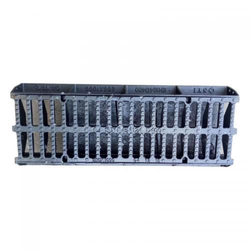 EN124 D400 Heavy Duty 250x1000mm Ductile Iron Trench Drain Grating with Frame