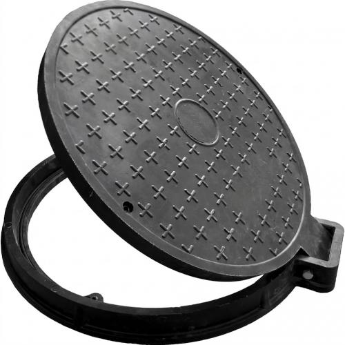 Hinged Ductile Iron Manhole Cover with Anti-Slip Pattern - Municipal Sewer Access
